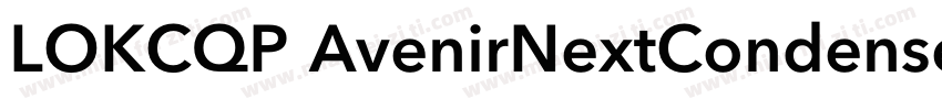 LOKCQP AvenirNextCondensed DemiBol字体转换